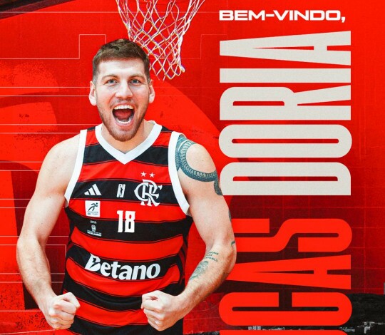 Reforço de peso para o garrafão: Flamengo anuncia pivô Lucas Doria para a temporada 25/26
