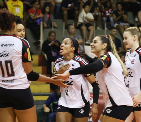 Sesc RJ Flamengo supera o Tijuca Tênis Clube e assume a liderança da Superliga