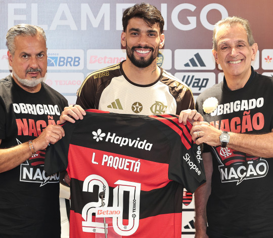 Lucas Paquetá é apresentado no Ninho do Urubu e afirma: “Aqui serei feliz”