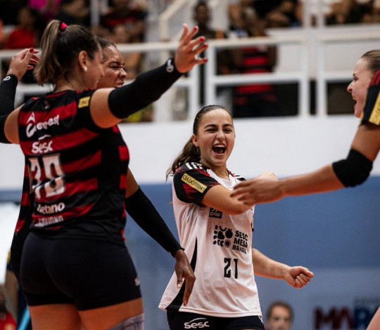 Sesc RJ Flamengo vence o Brasília Vôlei com show da torcida em São Luís