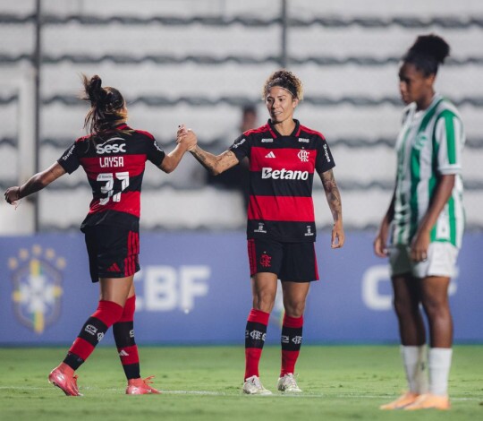 Dominante do início ao fim, Flamengo vence o Juventude por 3 a 1 pelo Brasileirão Feminino