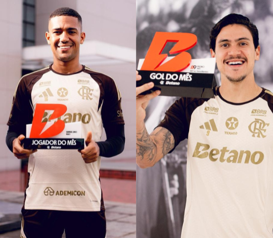 Samuel Lino e Pedro conquistam premiações da Betano do mês de maio