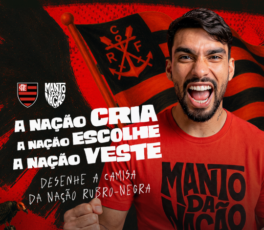 Flamengo lança o Manto da Nação para torcida criar, escolher e vestir a próxima camisa