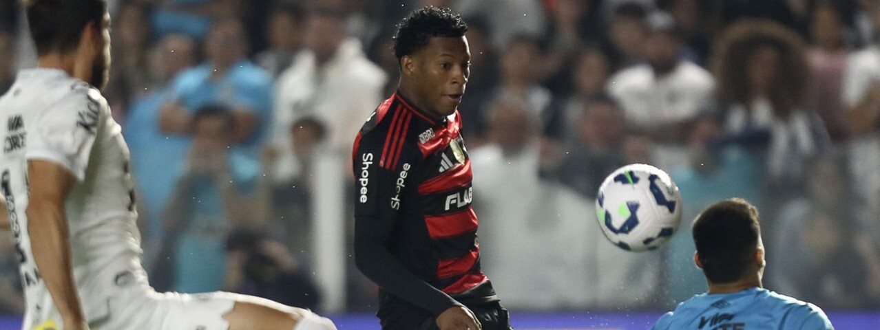 Flamengo leva gol no fim e perde para o Santos na Vila Belmiro