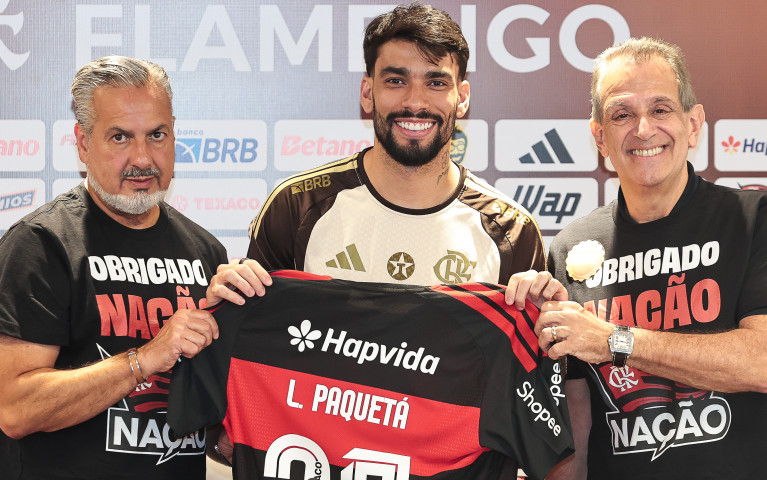 Lucas Paquetá é apresentado no Ninho do Urubu e afirma: “Aqui serei feliz”