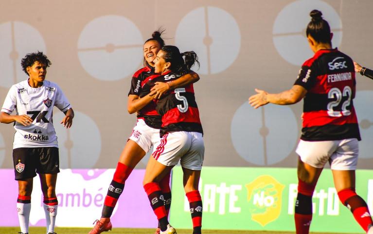 Flamengo vence o Vitória por 3 a 1 pelo Brasileirão Feminino