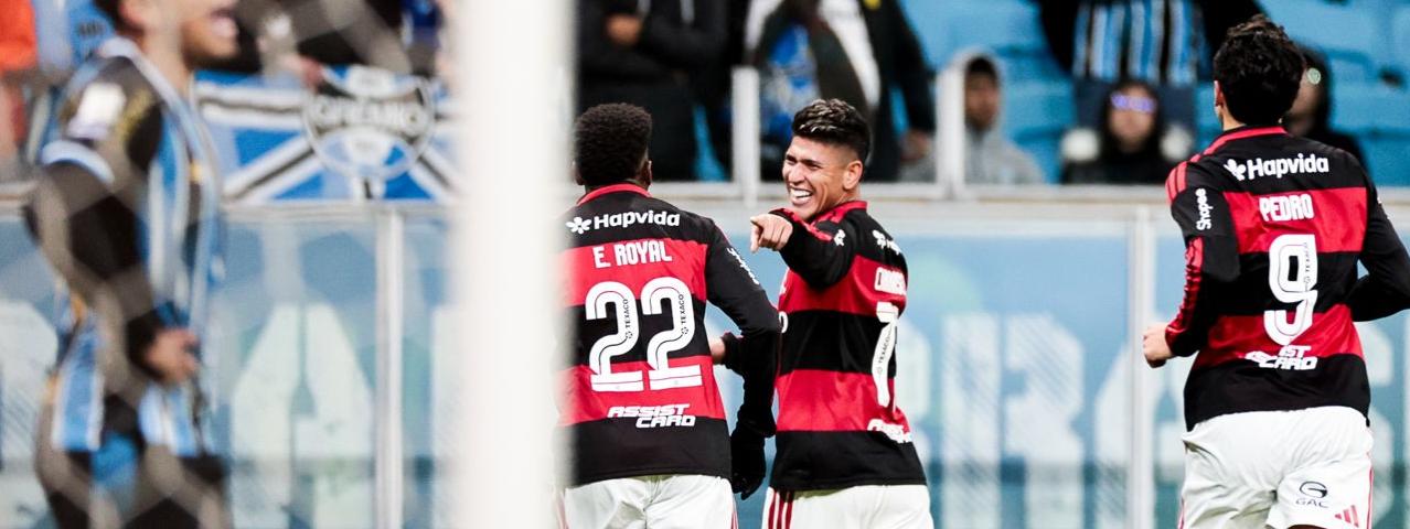 Carrascal decide, Flamengo domina o Grêmio e vence em Porto Alegre pelo Brasileirão