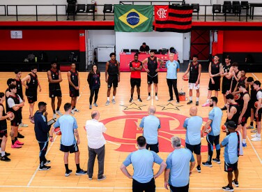 Treino FlaBasquete_Gávea_18-08-2025_Foto: Paula Reis / Flamengo